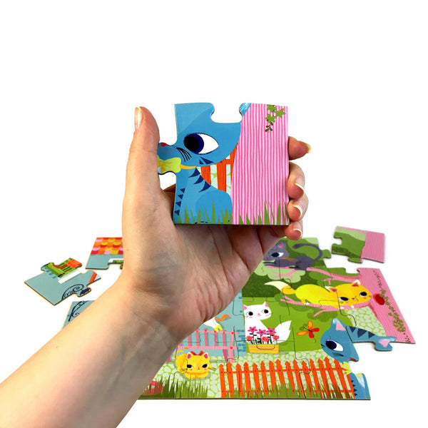 Puzzle  in einer Box – Kätzchen und seine Freunde - tablude.com