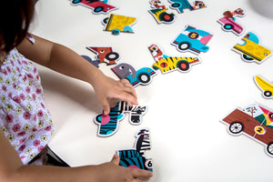 Puzzle Duo Djeco dla najmłodszych - Wyścigówki - tablude.com