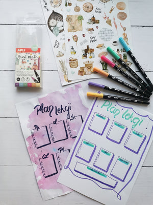Doppelseitige Marker Brush Marker – 12 Farben - tablude.com