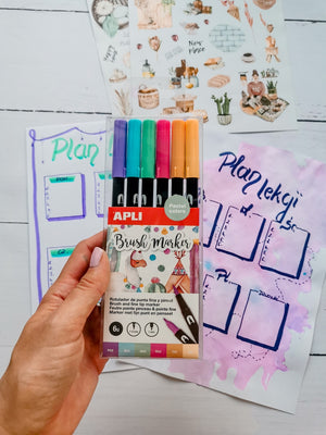 Doppelseitige Marker Brush Marker – 12 Farben - tablude.com