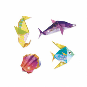 Origami-Kunstset – Metallische Meerestiere - tablude.com