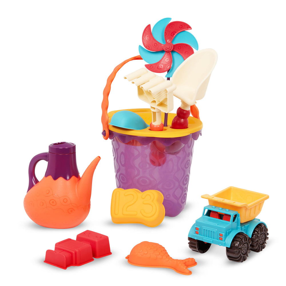 Strand-Accessoire-Set in Tasche - lila