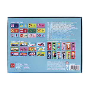 Zweiteiliges Puzzle-Set – Stadt 3+ - tablude.com