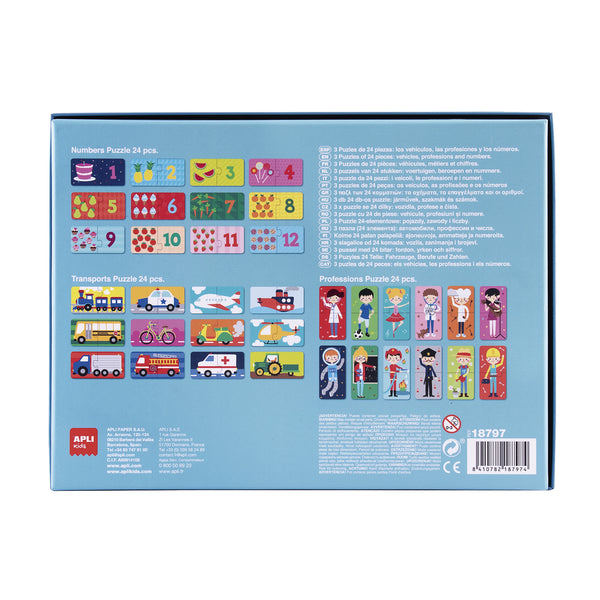 Zweiteiliges Puzzle-Set – Stadt 3+ - tablude.com