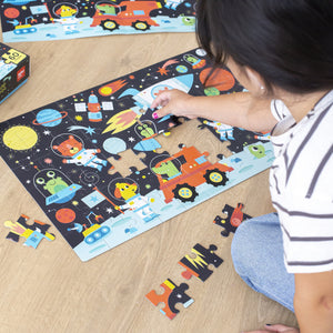 Im Dunkeln leuchtendes Puzzle – Weltraum 4+ - tablude.com