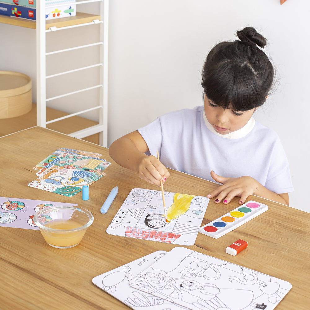 Kunstset mit Wasserfarben und Zauberstift – Magic Art - tablude.com