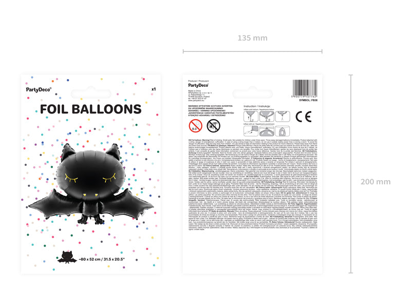 Folienballon – Fledermaus 80 x 52 cm