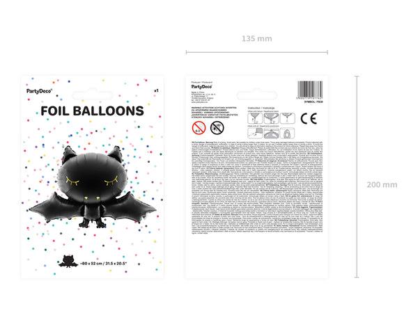 Folienballon – Fledermaus 80 x 52 cm