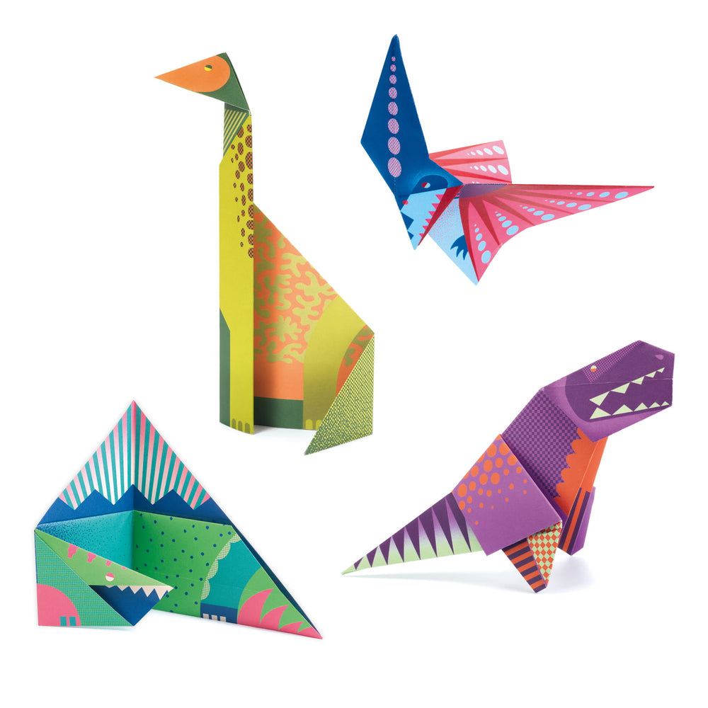 Zestaw artystyczny Origami Djeco - Dinozaury - tablude.com