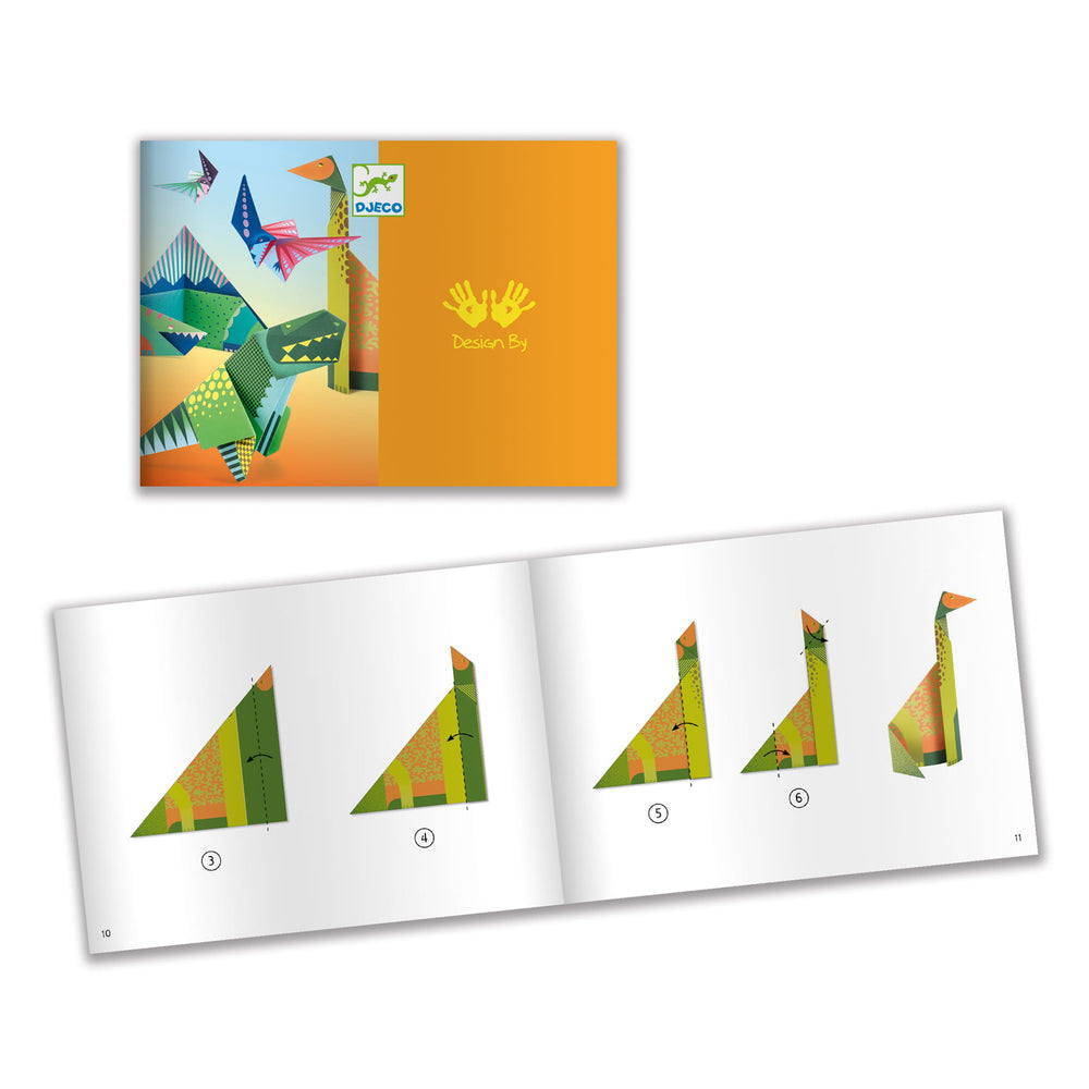 Zestaw artystyczny Origami Djeco - Dinozaury - tablude.com