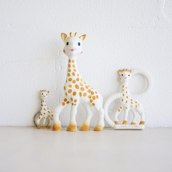 Sophie die Giraffe Dreierpack  – Sophie die Giraffe mit Schlüsselanhänger und Beißring So'Pure - tablude.com