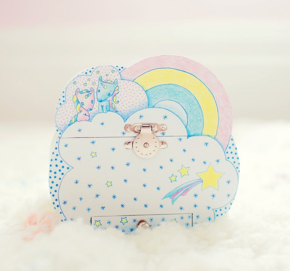 Schatulle mit Spieluhr  – Einhorn - tablude.com