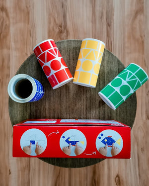 Geometrische Aufkleber-Set auf XL-Rollen - tablude.com