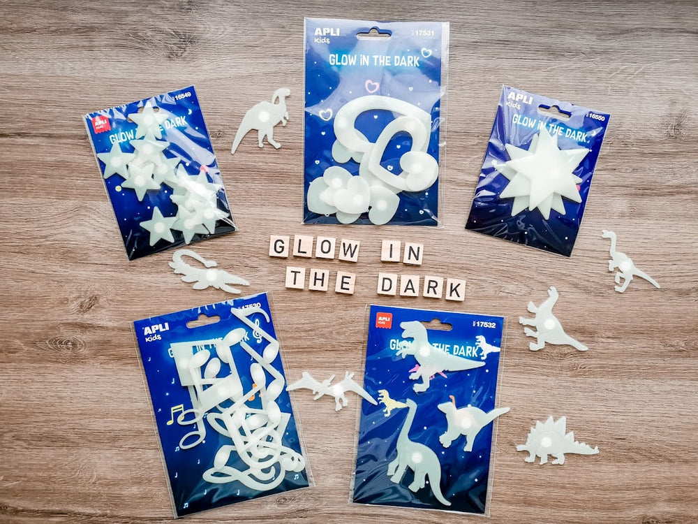Fluoreszierende Aufkleber – Kleine Sterne 12 Stück - tablude.com