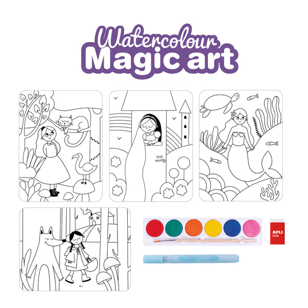 Kunstset mit Wasserfarben und Zauberstift – Magic Art - tablude.com