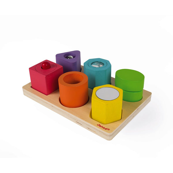 Sensorisches Holzpuzzle – Formen und Geräusche - tablude.com
