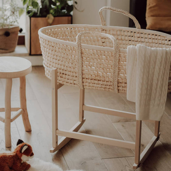 Schaukelgestell für Moseskorb – Rockingbaby Naturholz