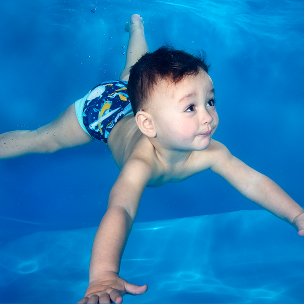 Schwimmwindel Happy Nappy DUO 24-36 Monate Flugzeuge (XXL)
