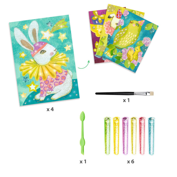 Kunstset mit Glitzer - Karneval - tablude.com