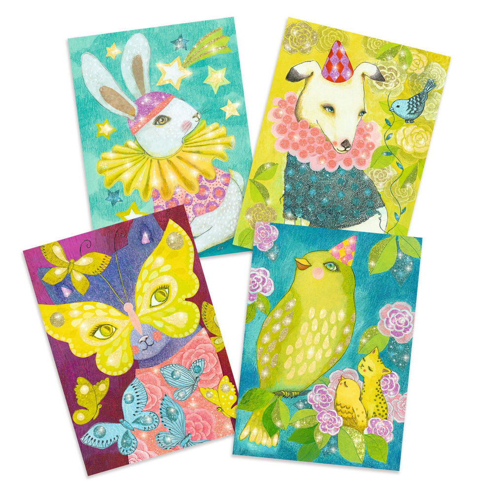Kunstset mit Glitzer - Karneval - tablude.com