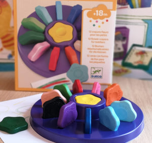 Set mit 12 Blumen-Buntstiften für Kleinkinder - tablude.com