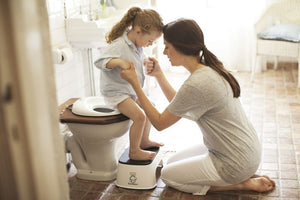 Toilettensitz – Weiß/Schwarz