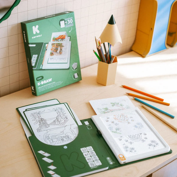 Leuchttablett zum Abpausen - KidyDraw mit 30 Vorlagen, Cozy (ab 8 Jahren)