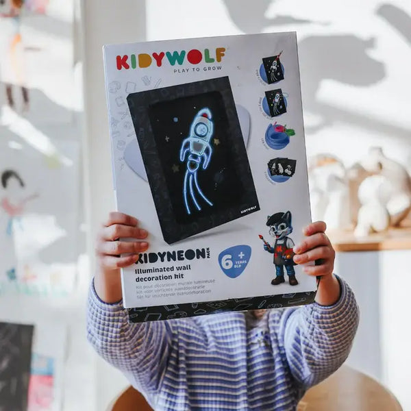 Set zum Basteln einer leuchtenden Wanddekoration – Kidyneon Pack 9 Stück