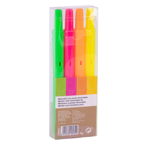Ausziehbare Textmarker – 4 fluoreszierende Farben - tablude.com