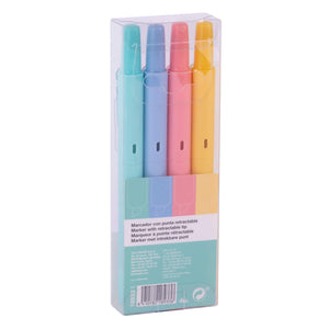 Ausziehbare Textmarker – 4 Pastellfarben - tablude.com