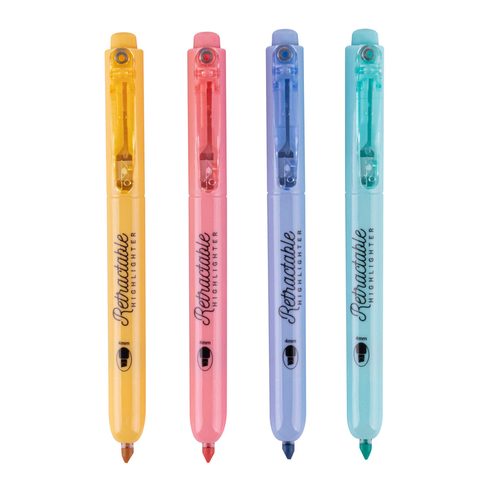 Ausziehbare Textmarker – 4 Pastellfarben - tablude.com