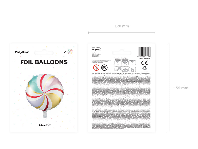 Folienballon - Bonbon Mix, 35 cm