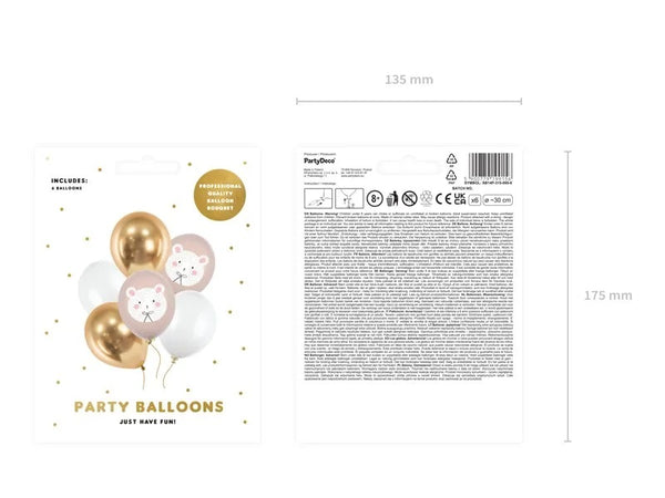 Ballons, 6 Stück – Eisbär, 30 cm