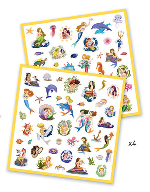 Stickerset 160 Stück - Meerjungfrauen - tablude.com
