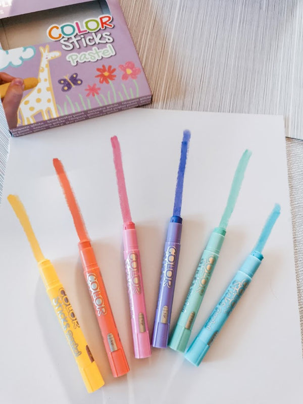 Farben in Stiftform – 6 Pastellfarben - tablude.com