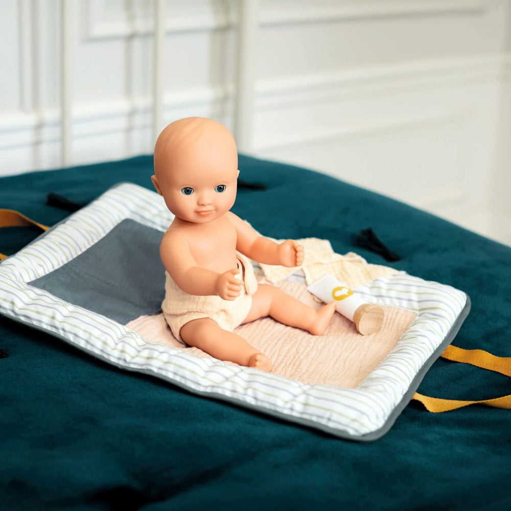 Tragbare Wickelunterlage für Puppen Pomea  – Blauer Schmetterling - tablude.com