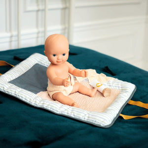 Tragbare Wickelunterlage für Puppen Pomea  – Blauer Schmetterling - tablude.com