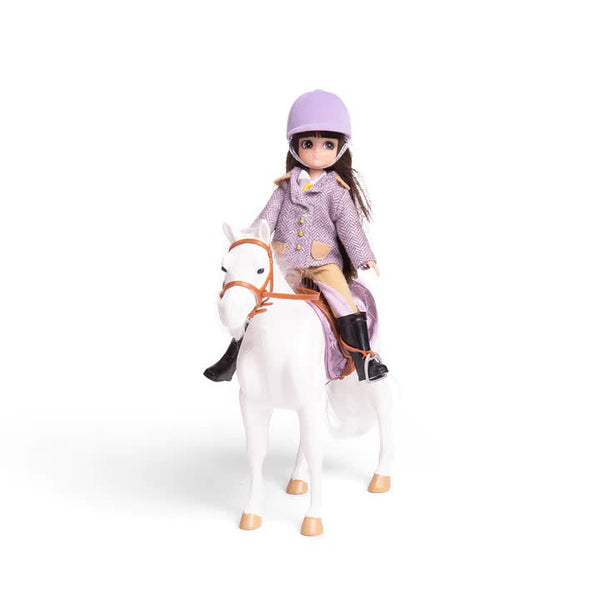 Puppe – Jockey mit Pferd