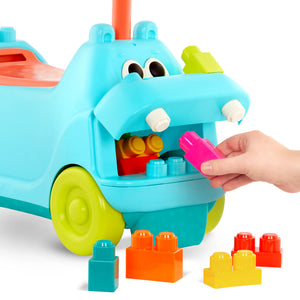Rutschfahrzeug mit Klötzen – Nilpferd – Locbloc Hippo - tablude.com