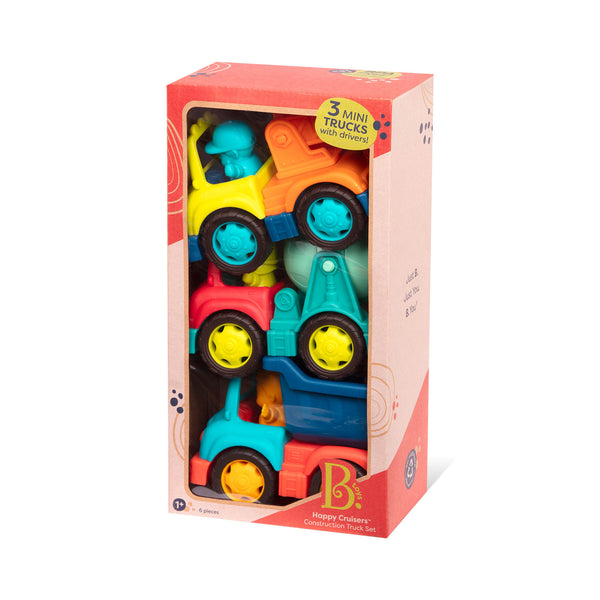 Set mit drei kleinen Baufahrzeugen mit Fahrer – Wonder Wheels - tablude.com