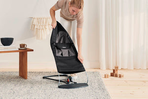 Babywippe BALANCE SOFT COTTON – Schwarz/Dunkelgrau