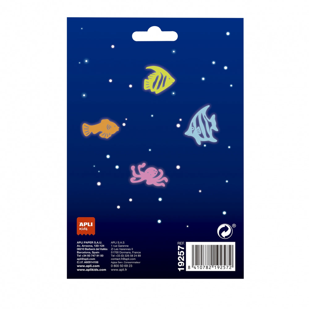 Fluoreszierende Aufkleber – Fische 12 Stück - tablude.com