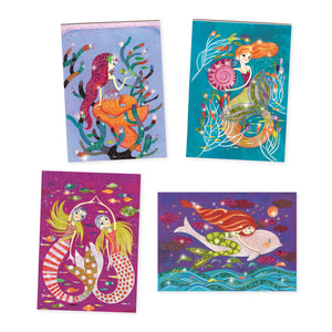 Kunstset mit Glitzer  - Meerjungfrauen - tablude.com