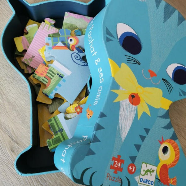 Puzzle  in einer Box – Kätzchen und seine Freunde - tablude.com