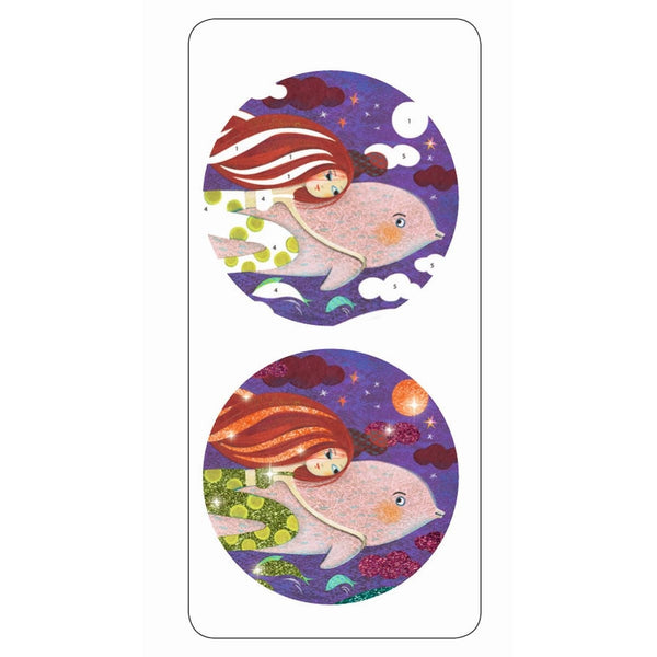 Kunstset mit Glitzer  - Meerjungfrauen - tablude.com