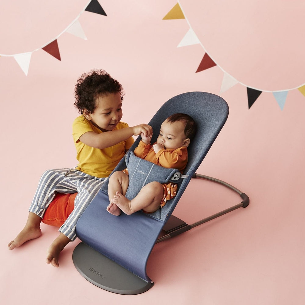 Babywippe BLISS 3D – Blau Jersey