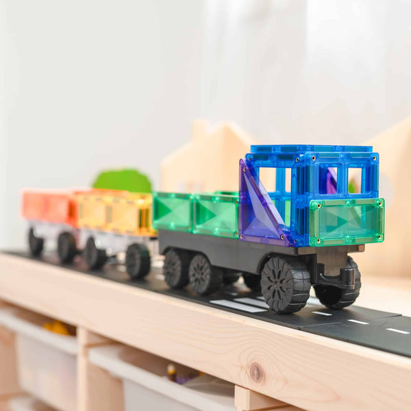 Magnetbausteine – Rainbow Transport-Set 50 Teile - tablude.com