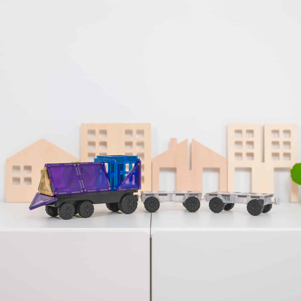 Magnetbausteine – Rainbow Transport-Set 50 Teile - tablude.com