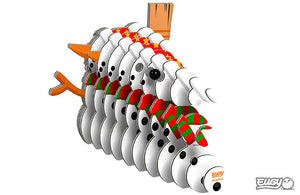 Eko Układanka 3D Eugy - Bałwanek - tablude.com