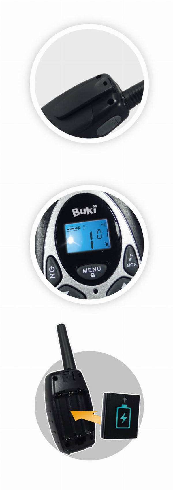 Walkie Talkie mit Akku - Reichweite 4 km - tablude.com